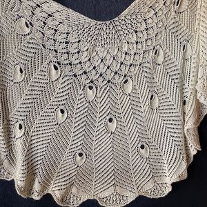 Hand Knitted Large Lace Shawl, Wedding Stole, Wrap, Gift for Her, Bridal Shawl